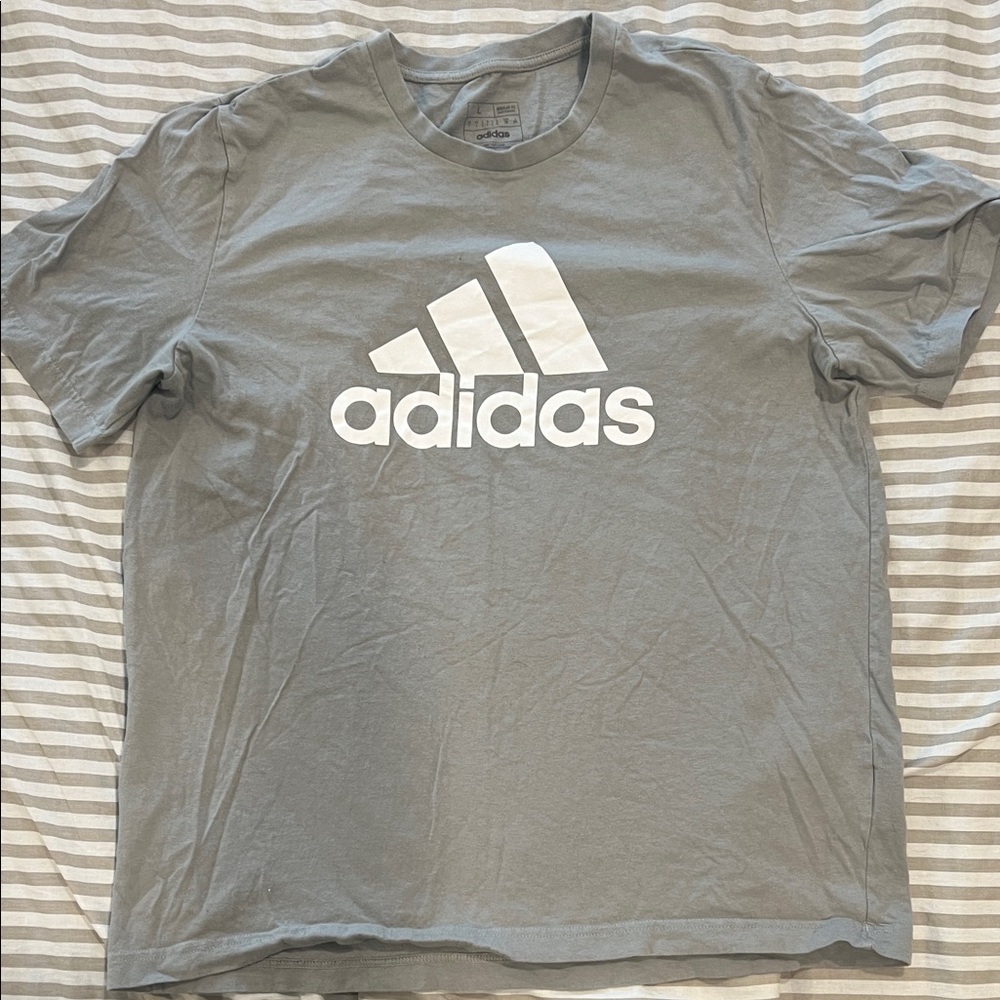 Adidas Men's Short Sleeve Gray Tee